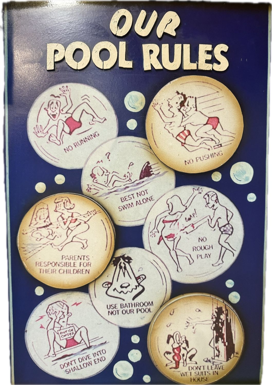 Pool Rules Sign