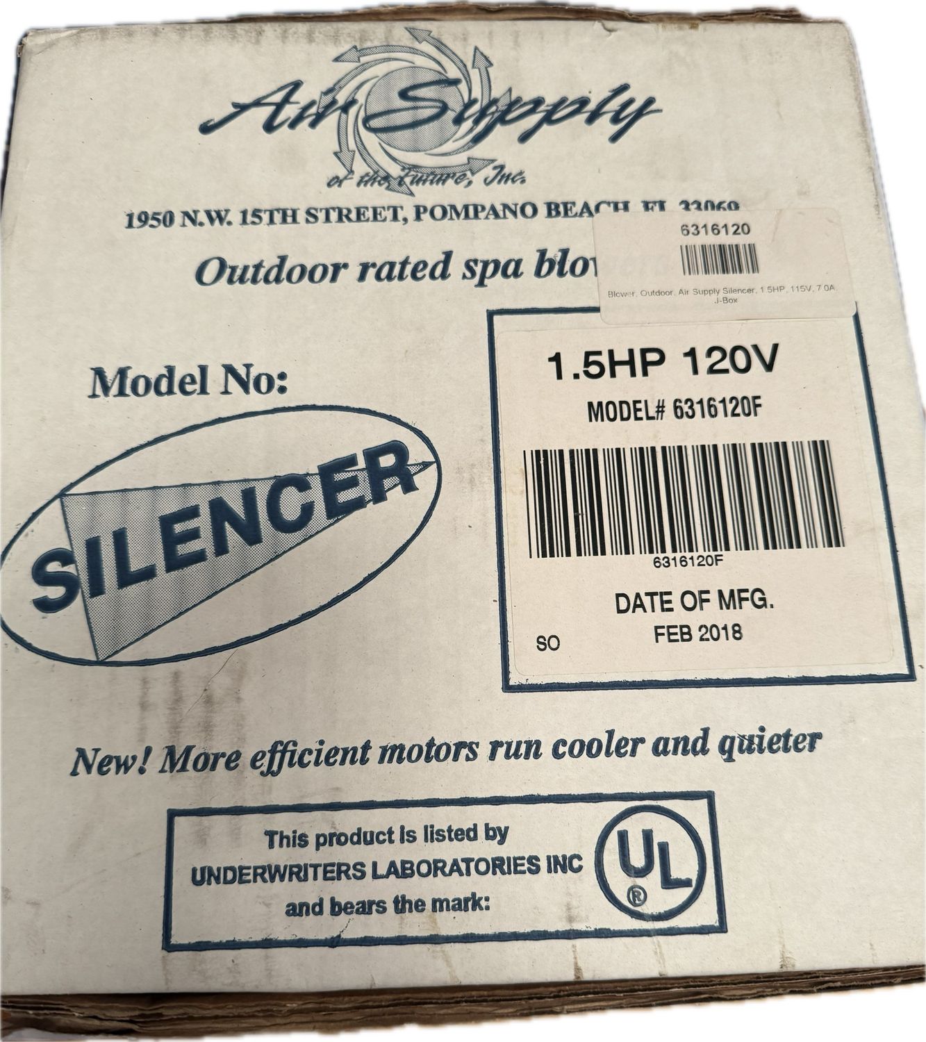 1.5 Hp 120v Spa Blower