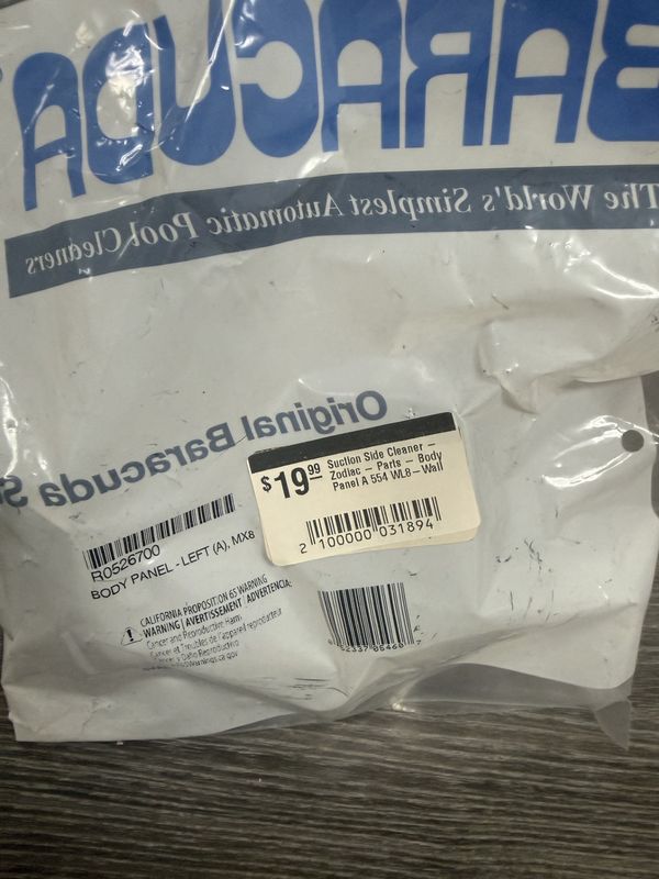 Suction Side Cleaner - Zodiac - Parts - Body Panel A 554