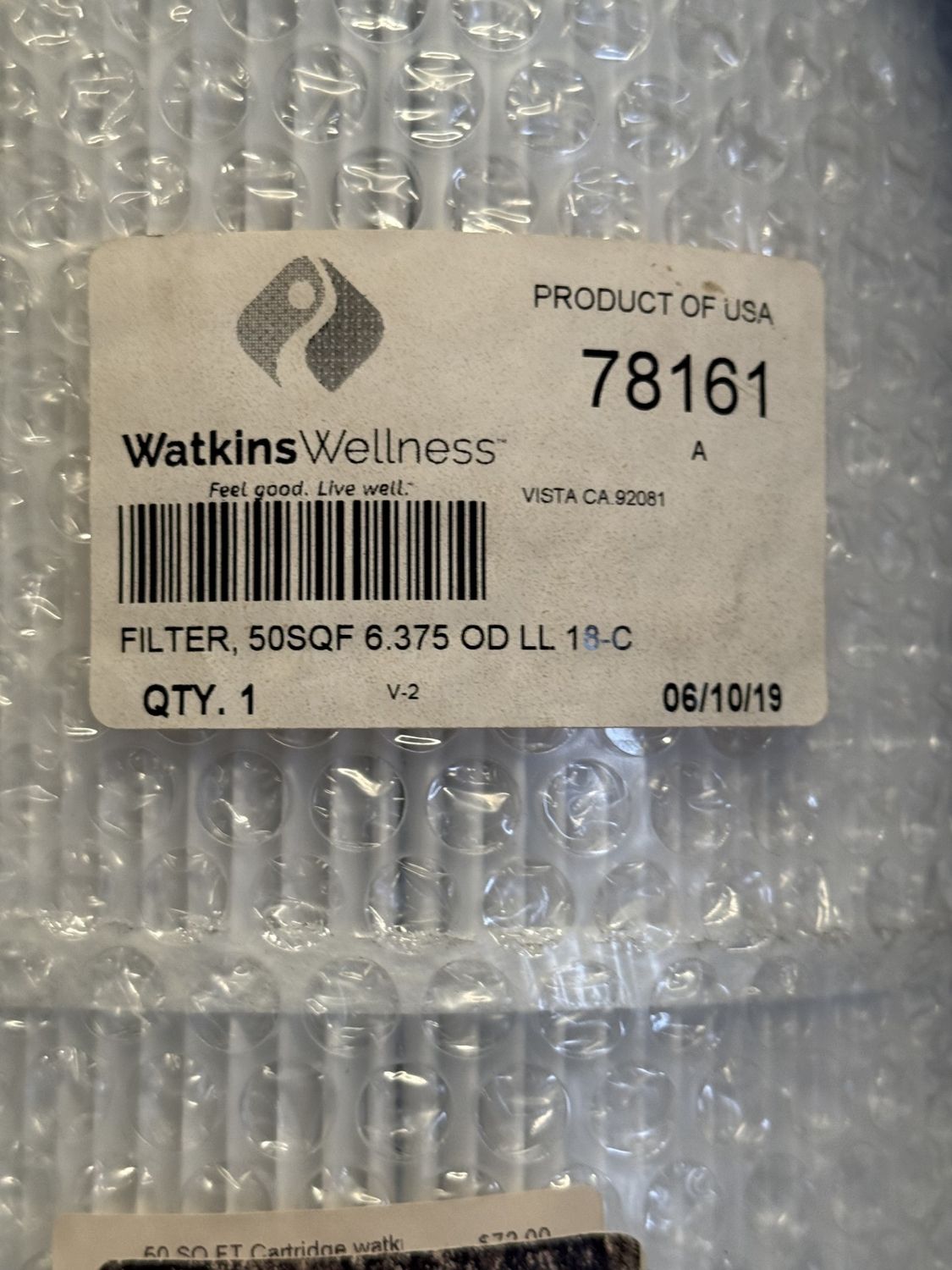 Filter Media - Cartridge - Watkins - 50sqft