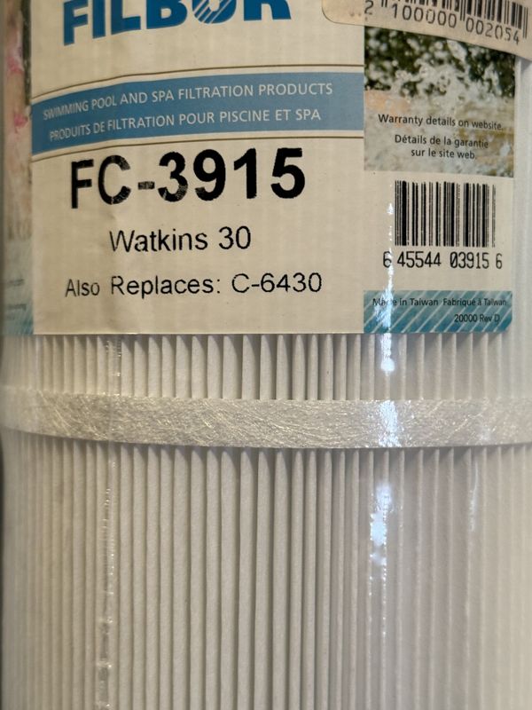 Filter Media - Cartridge - FC-3915 - C-6430 - Watkins 30 - 60301