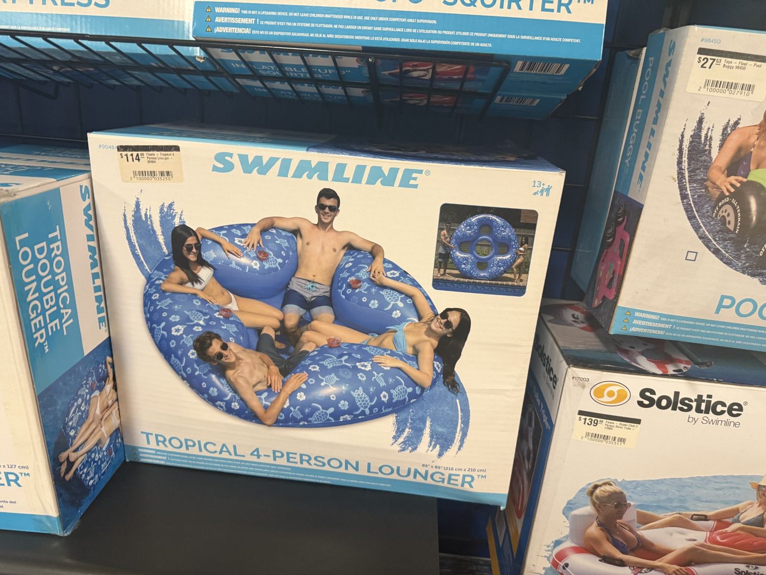 Floats - Tropical 4 Person Lounger - 90484