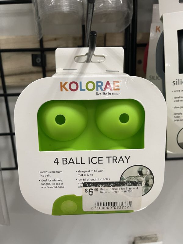 Bar - Silicone Ice Tray - 4 Balls - Green - 0478G