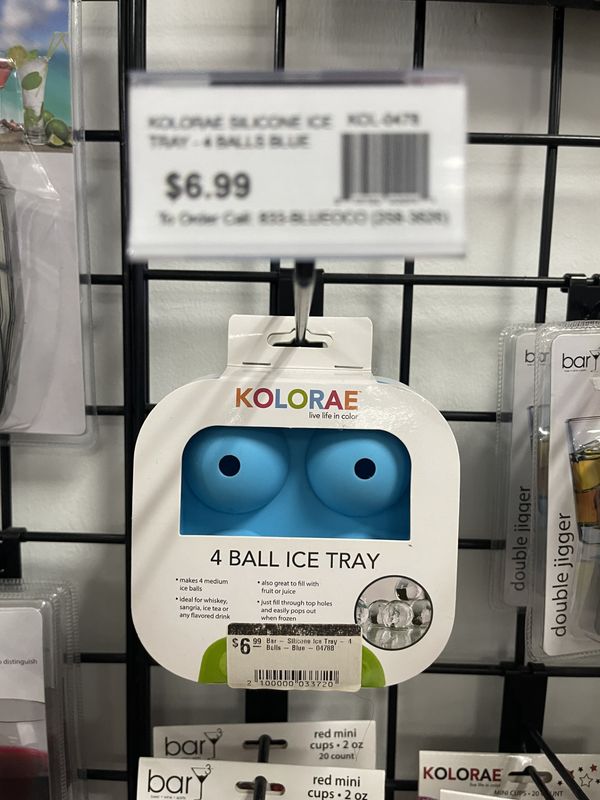 Bar - Silicone Ice Tray - 4 Balls - Blue - 0478B