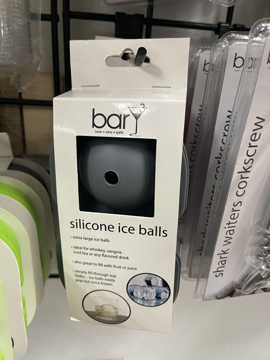 Bar - Silicone Ice Tray - 4 Balls - Gray - 0765