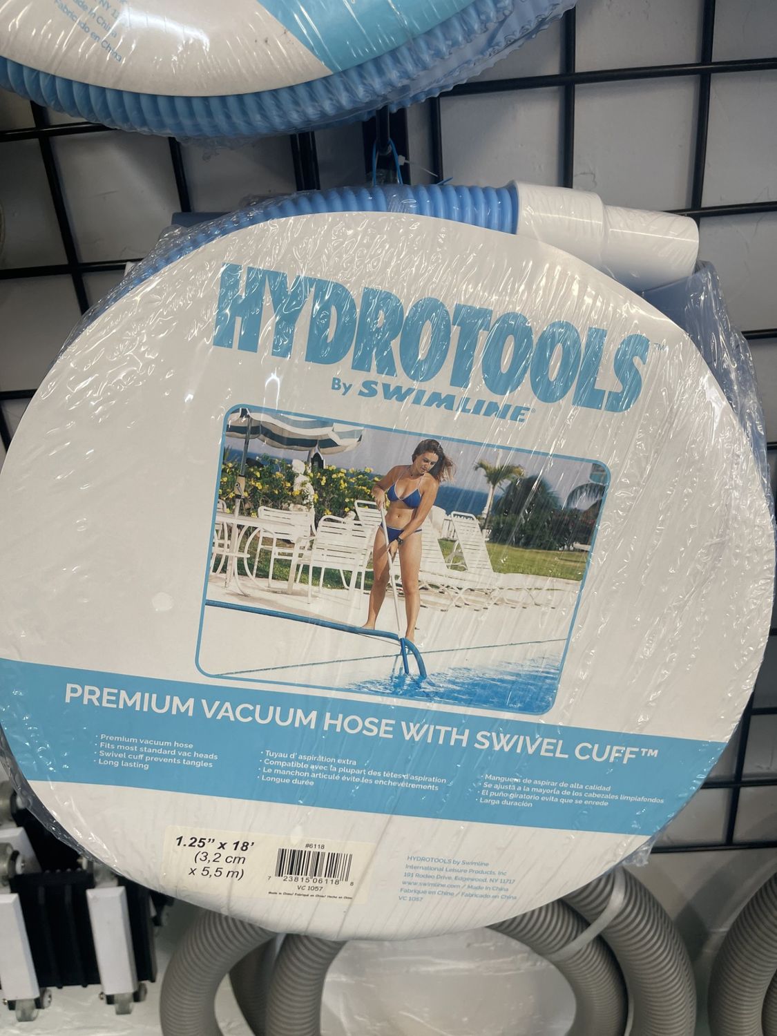 Vac Hose - Swivel Cuff - 1.25"x 18' - 6118