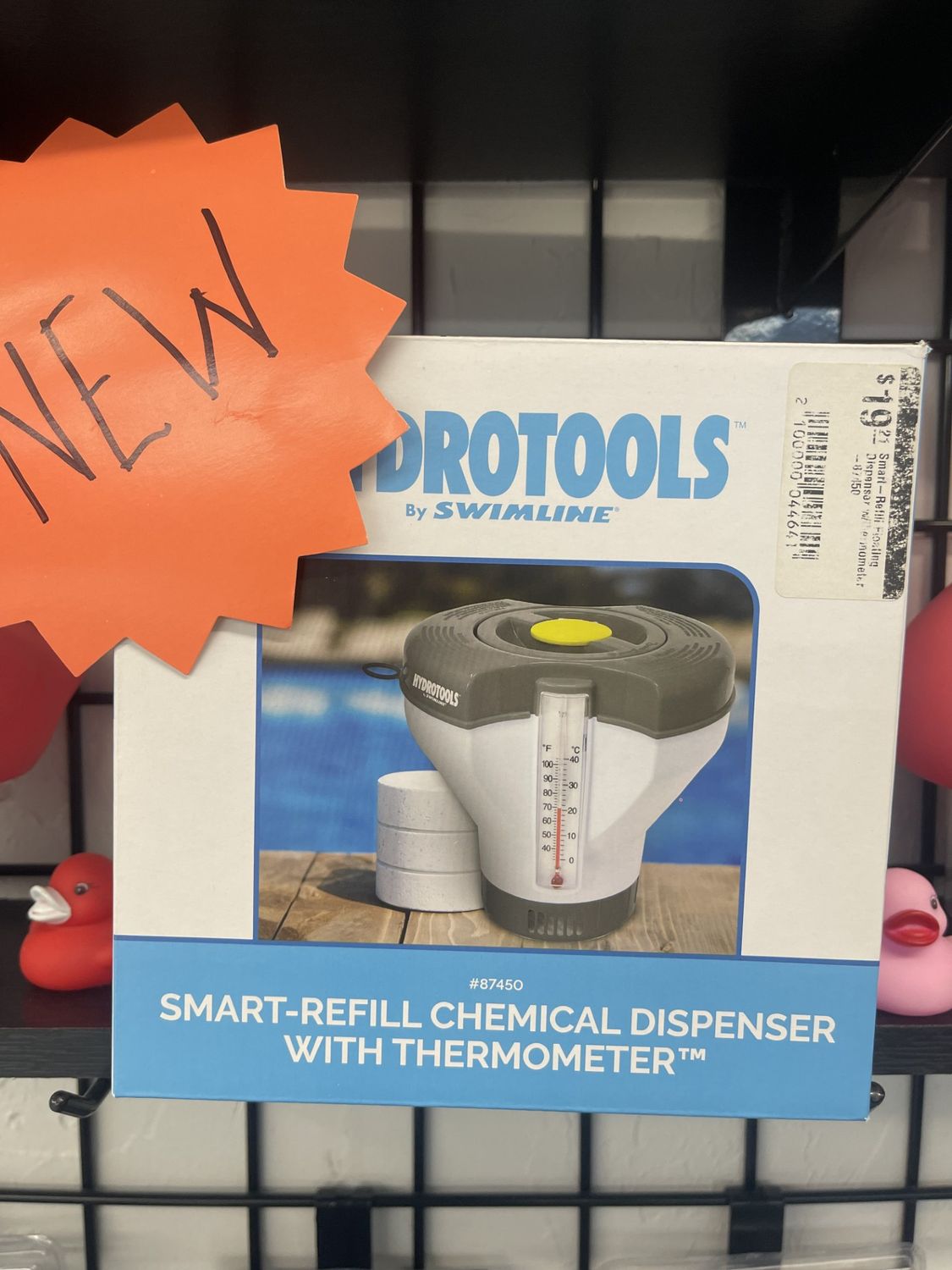 Smart-Refill Floating Dispenser w/thermometer -87450