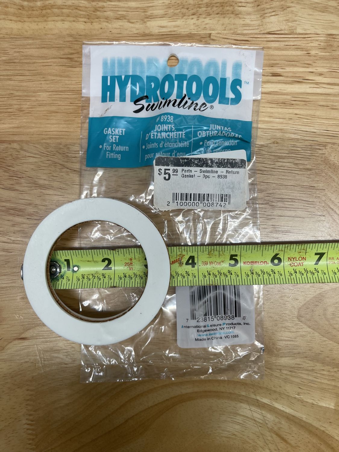 Parts - Swimline - Return Gasket - 3pc - 8938