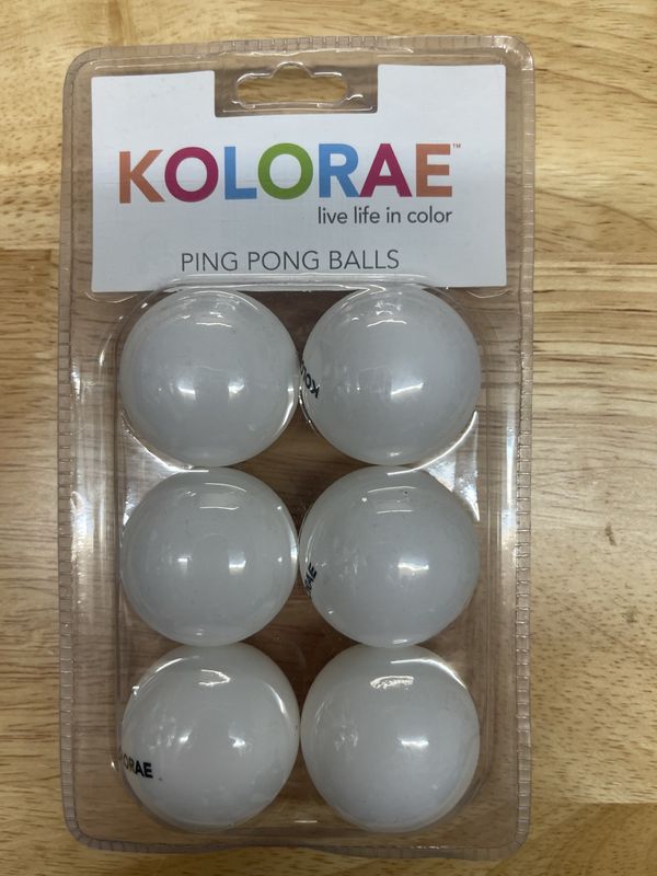 Bar - Kolorae - Ping Pong Balls - 6ct - White - 0271