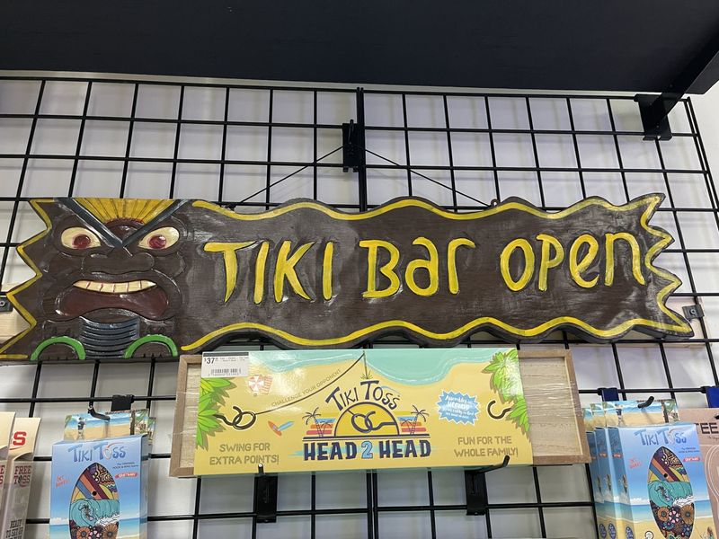TIKI BAR OPEN SIGN
