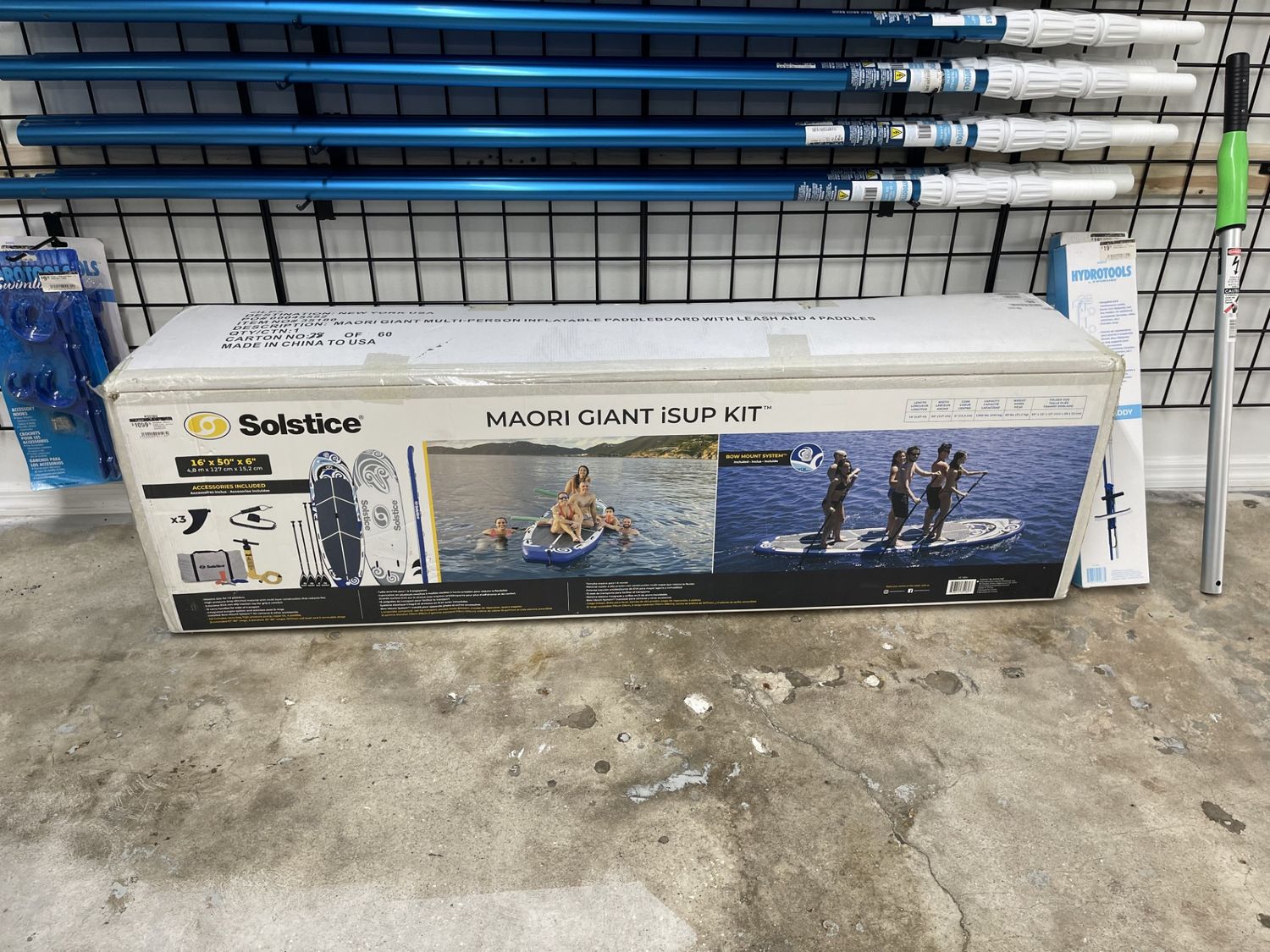 Swimline-Maori- Giant multi-person paddleboard w/leash & 4 paddles-35180