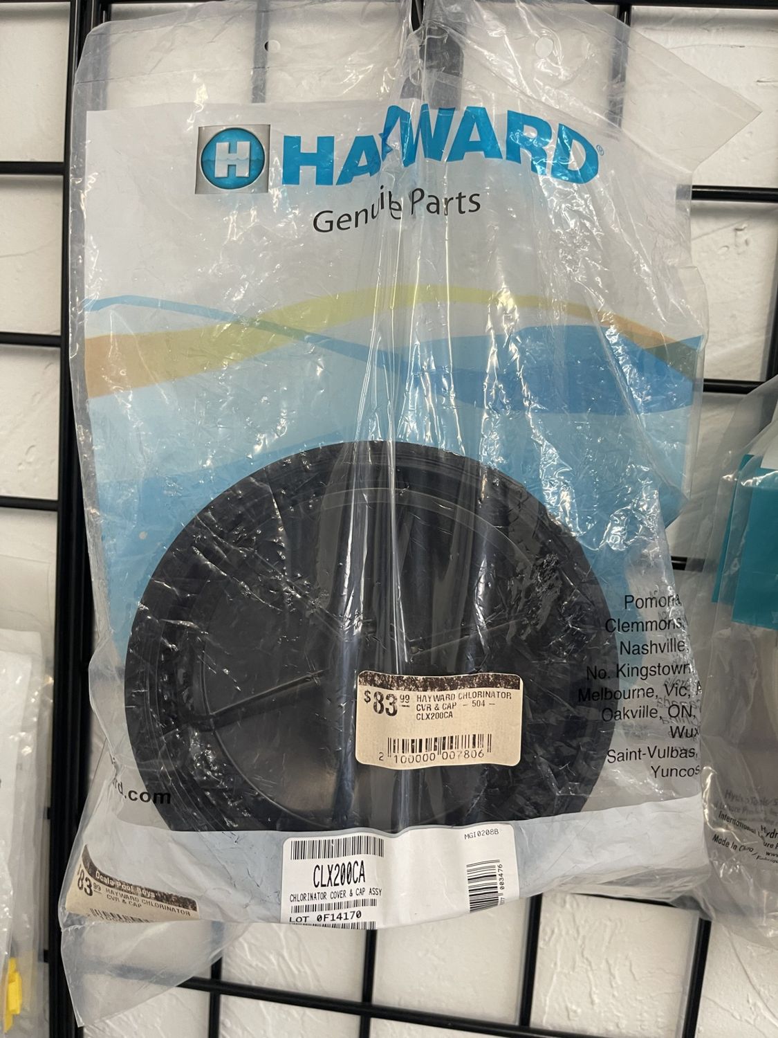 HAYWARD CHLORINATOR CVR & CAP  - 504 - CLX200CA WL8 -12