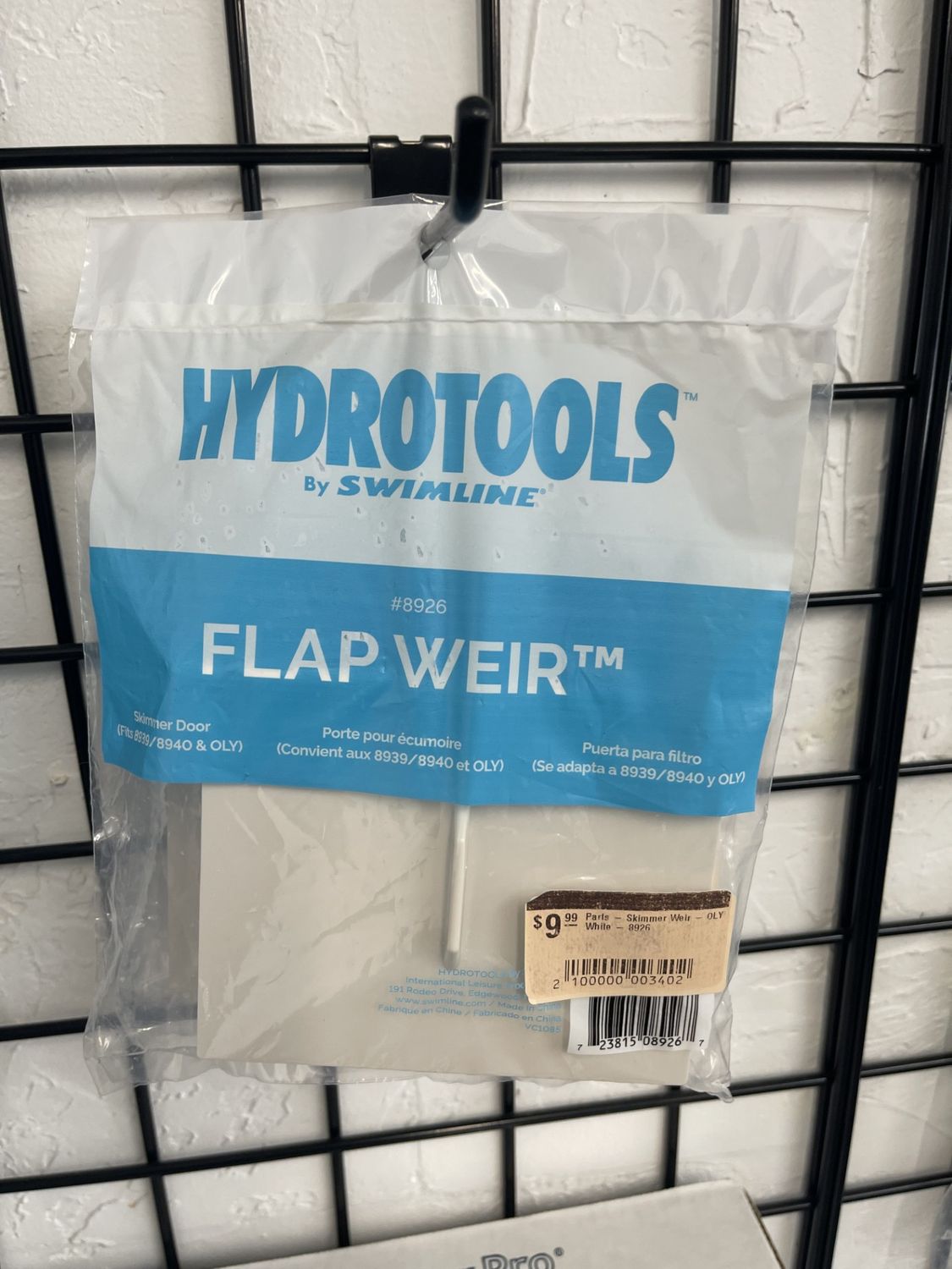 Parts - Skimmer Weir - OLY White - 8926