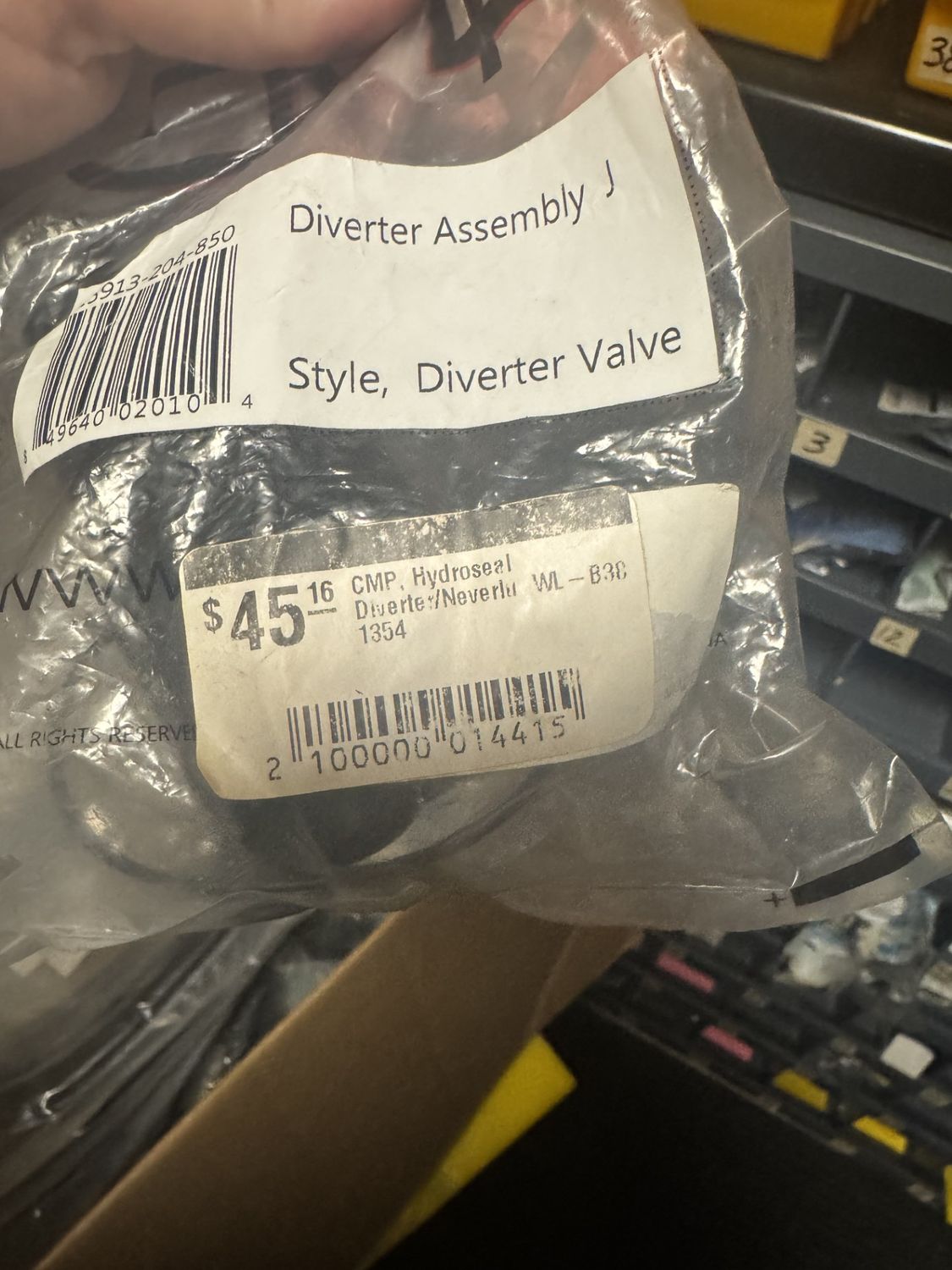 Diverter Assembly CMP, Hydroseal Diverter/Neverlu -  1354 WLC