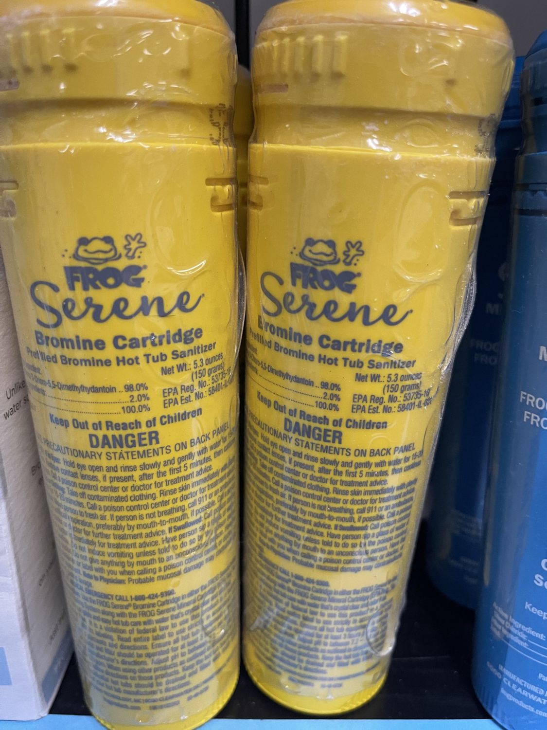 Sanitizer - Spa Frog Serene - Bromine - Yellow Cartridge - Single- 253 Sanitizer - Spa Frog Serene - Bromine - Yellow Cartridge - Single- 253