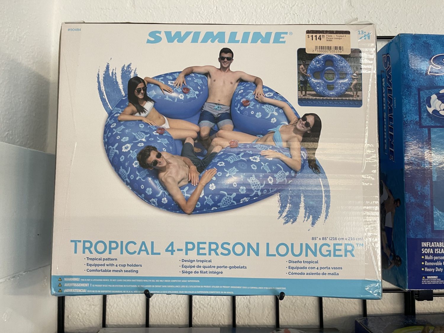 Floats - Tropical 4 Person Lounger - 90484