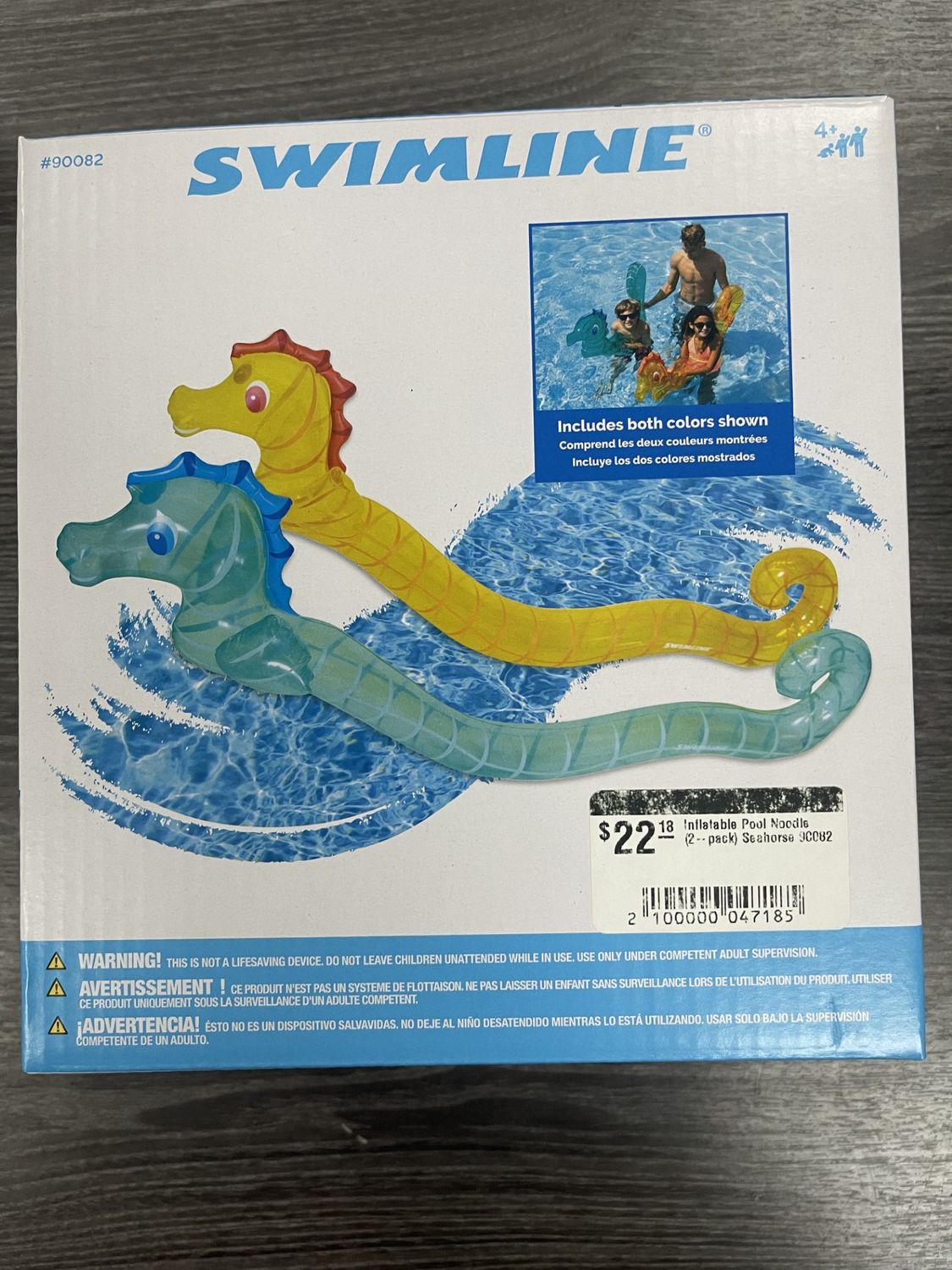 Inflatable Pool Noodle (2-pack) Seahorse 90082