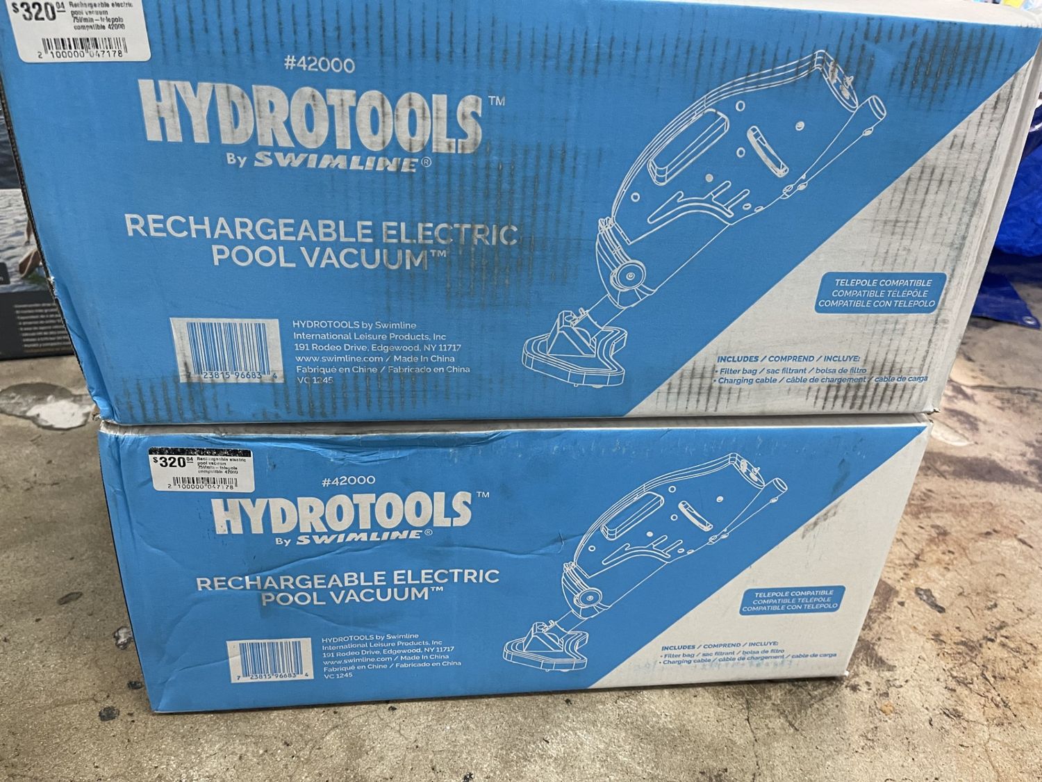 Rechargeable electric pool vacuum 75l/min-telepole compatible 42000