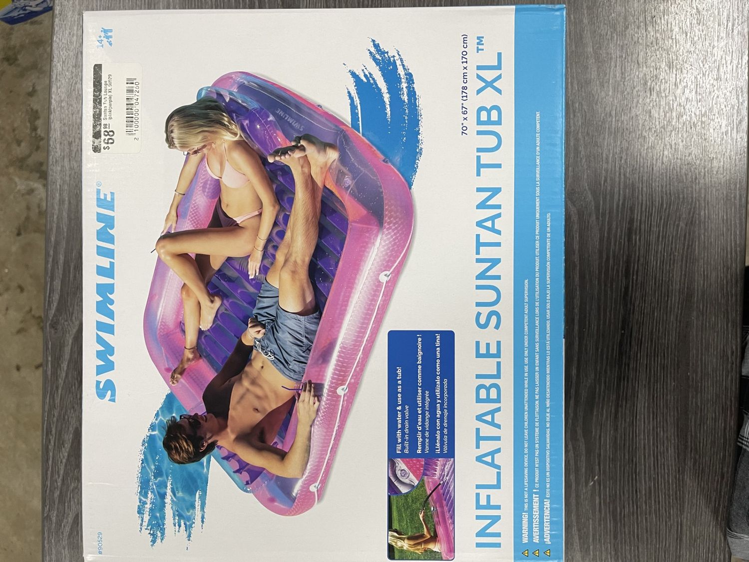 Suntan Tub Lounge (pink/purple) XL 90529
