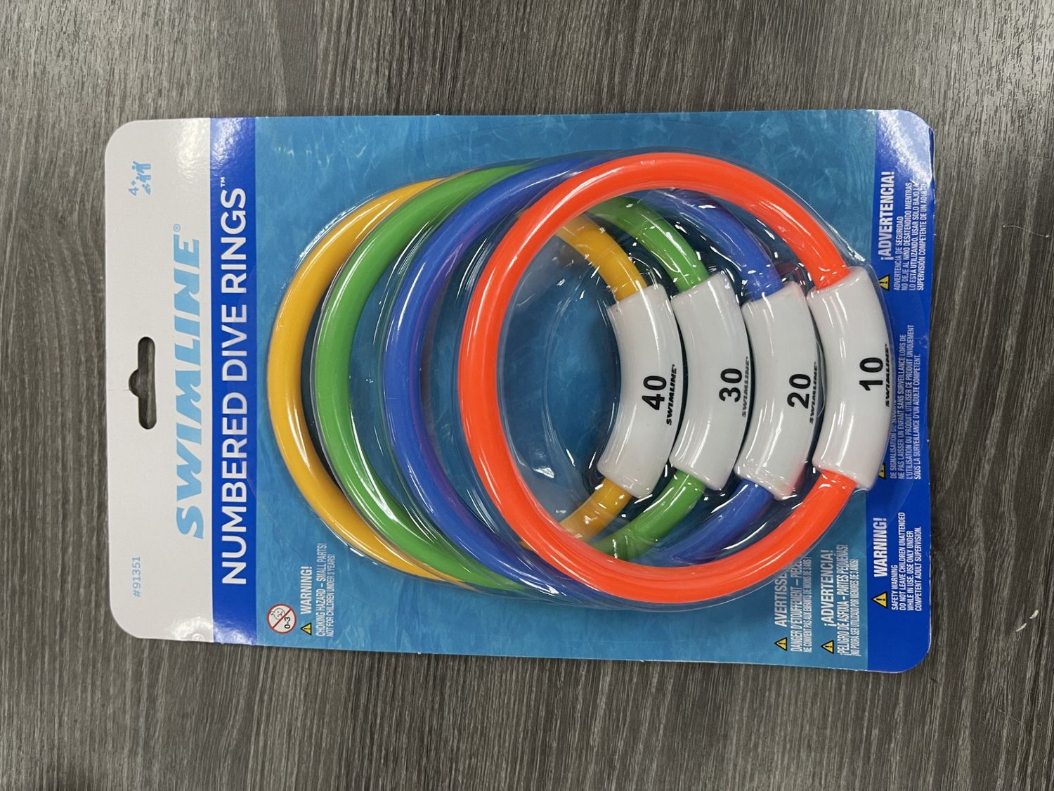 Dive game-NumberedRings 4-pk 91351