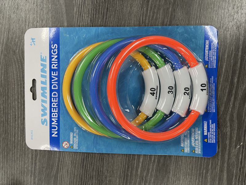 Dive game-NumberedRings 4-pk 91351