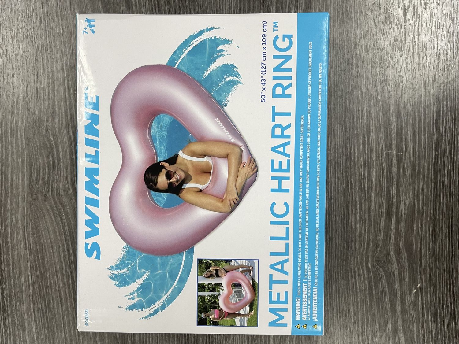 47 Inch Metallic Heart Ring 90159