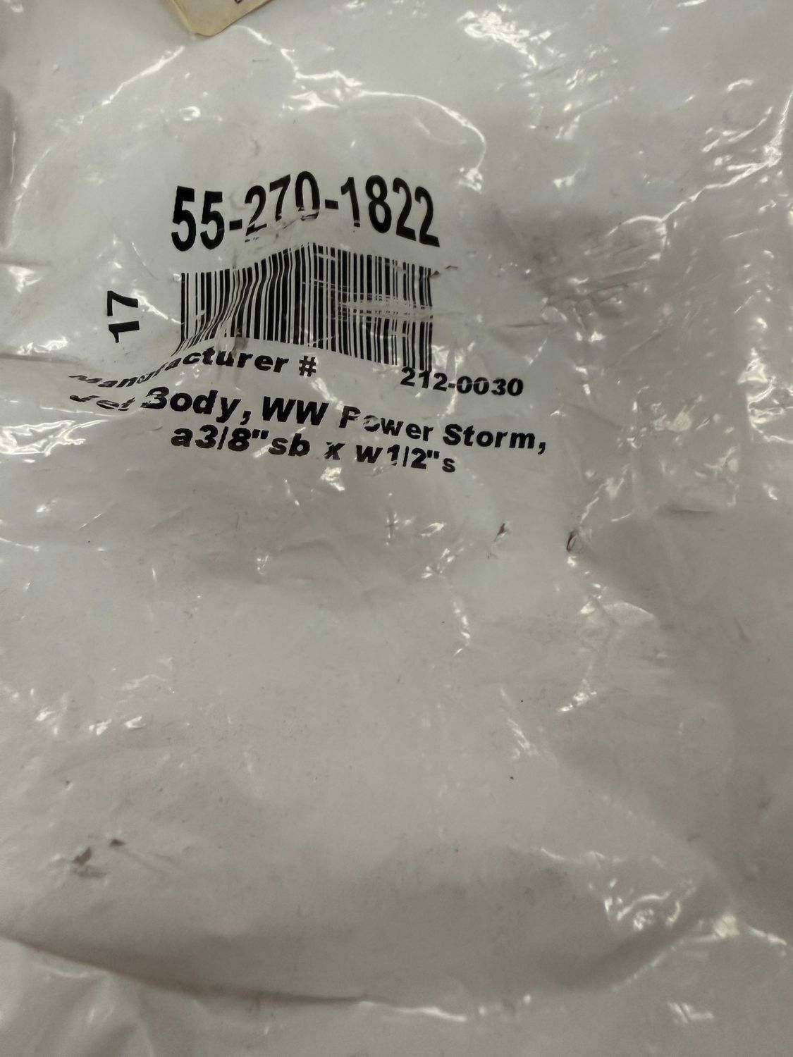 Jet Body, WW Power Storm, a3/8"sb, w1/2"s
