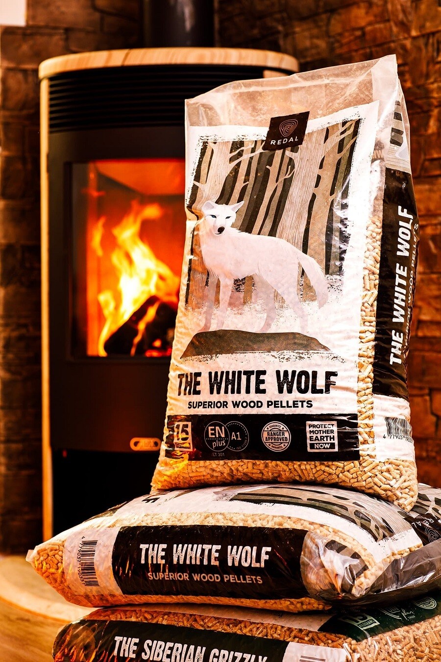 The White Wolf Pellet di legno