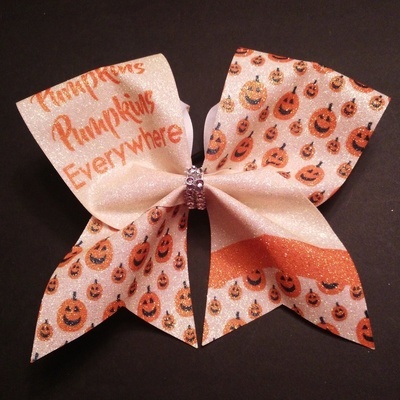 Pumpkins Glitter Bow