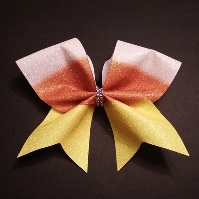 Candy Corn Glitter Bow
