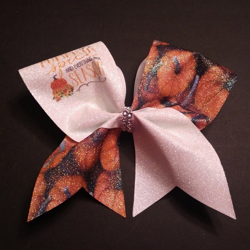 Pumpkin Spice Glitter Bow