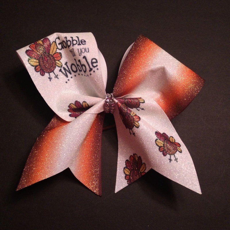 Gobble Wobble Glitter Bow