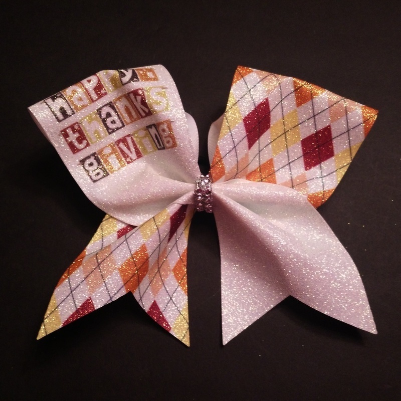 Happy Thanksgiving Glitter Bow