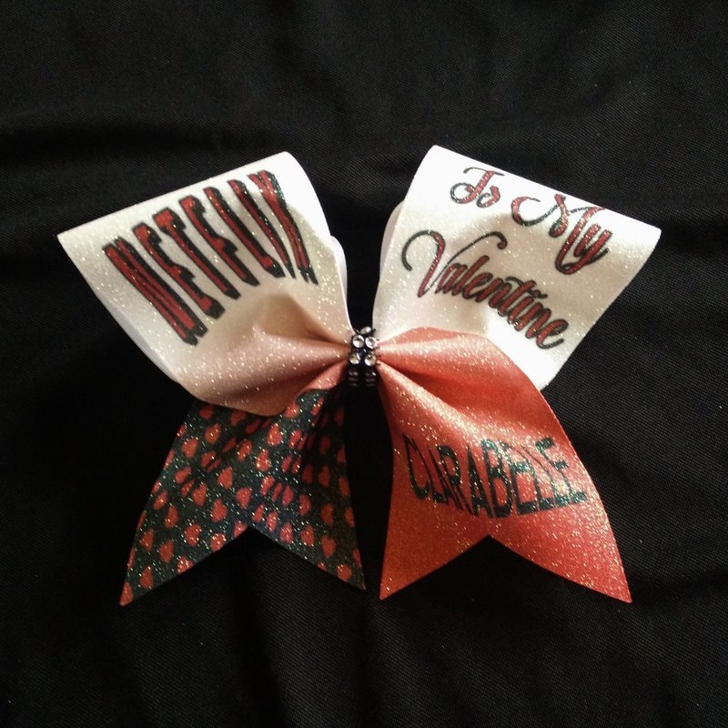 Netflix Valentine PERSONALIZED Glitter Bow