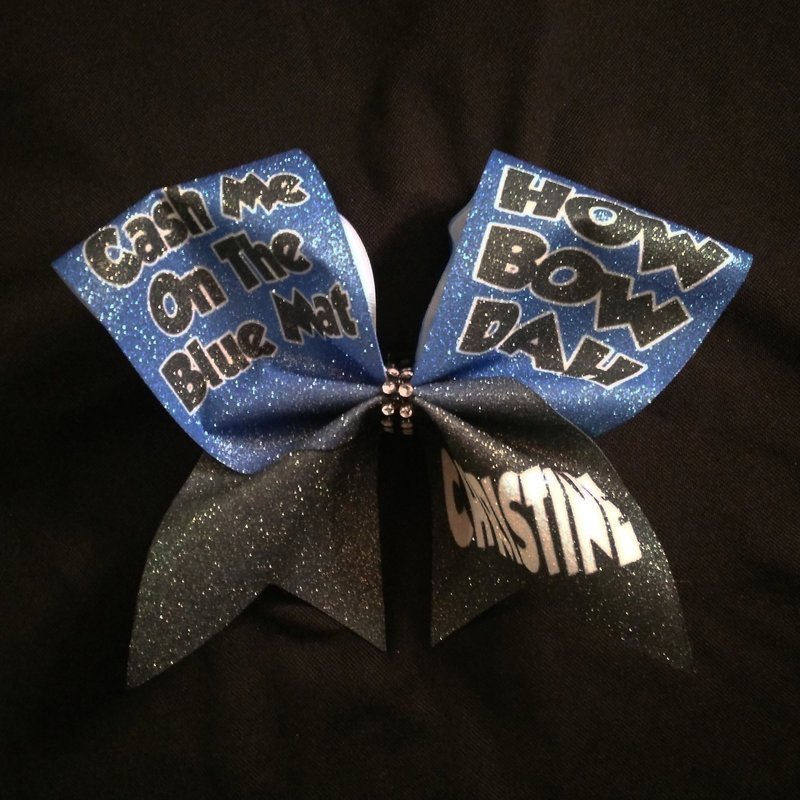 Cash Me PERSONALIZED Glitter Bow