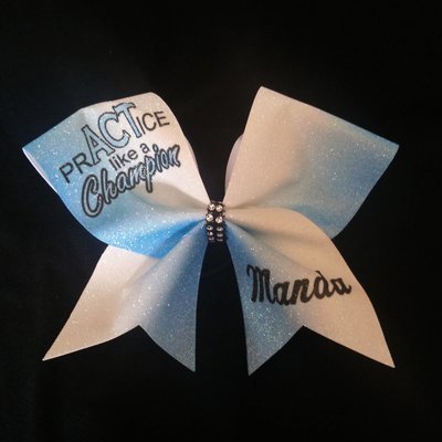PrACTice PERSONALIZED Glitter Bow