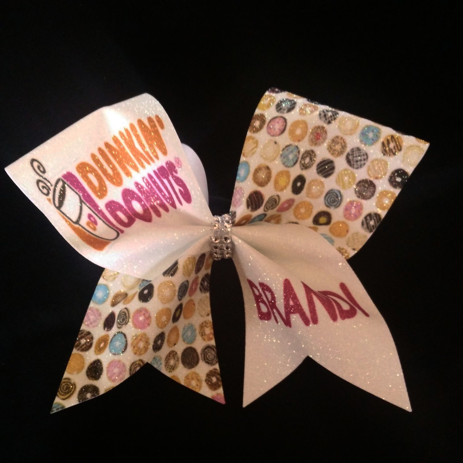 Dunkin Donuts PERSONALIZED Glitter Bow