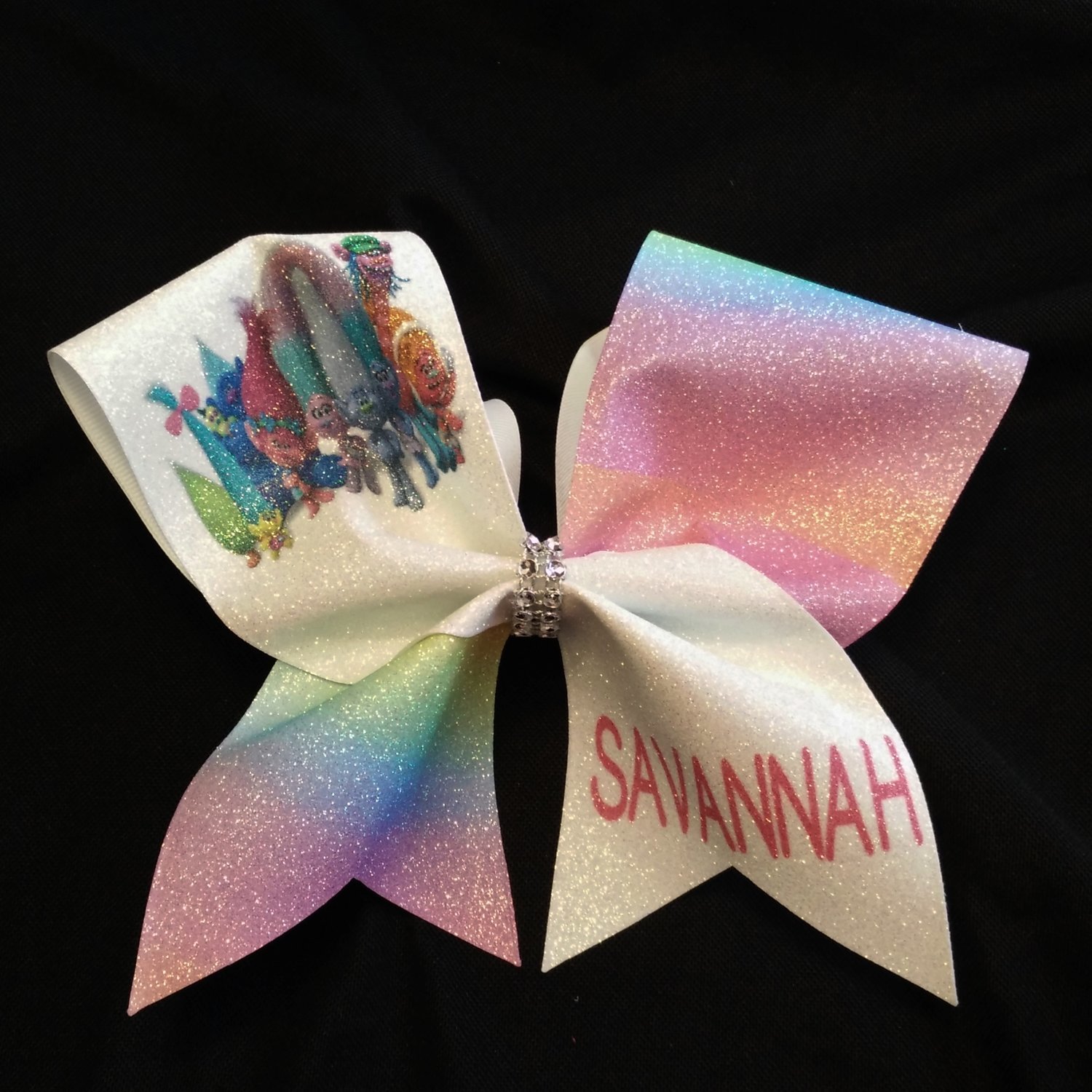 Trolls PERSONALIZED Glitter Bow
