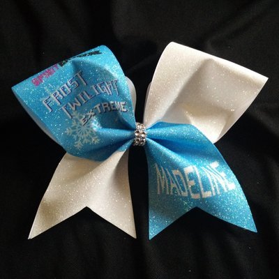 Spirit Extreme Frost Twilight PERSONALIZED Glitter Bow