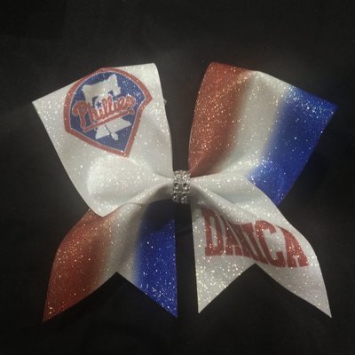 Phillies PERSONALIZED Glitter Bow