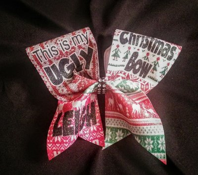 Ugly Christmas PERSONALIZED Glitter Bow