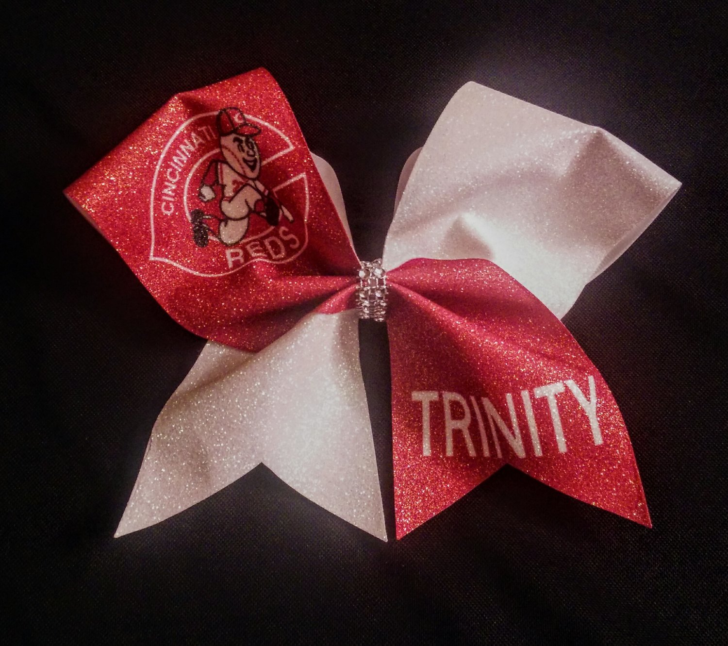 Cincinnati Reds PERSONALIZED Glitter Bow