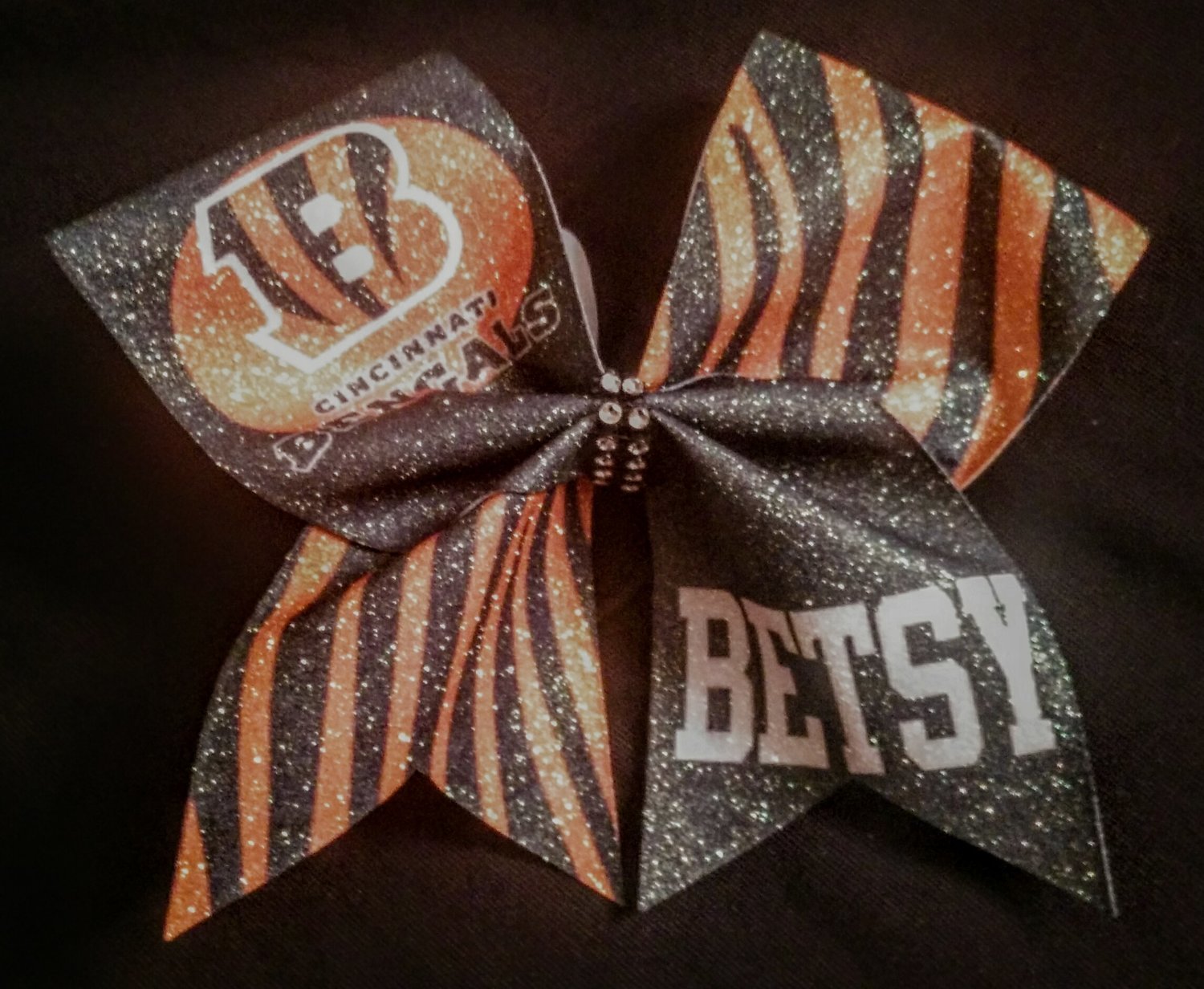 Cincinnati Bengals PERSONALIZED Glitter Bow