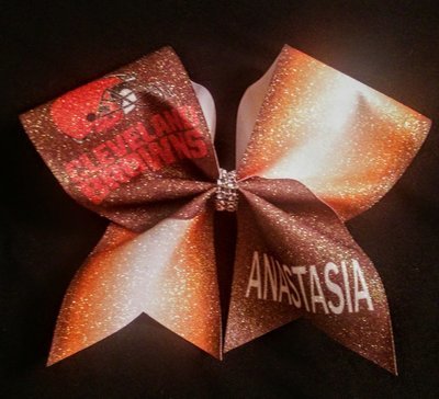 Cleveland Browns PERSONALIZED Glitter Bow