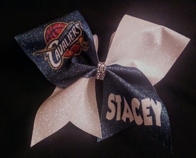Cleveland Cavaliers PERSONALIZED Glitter Bow