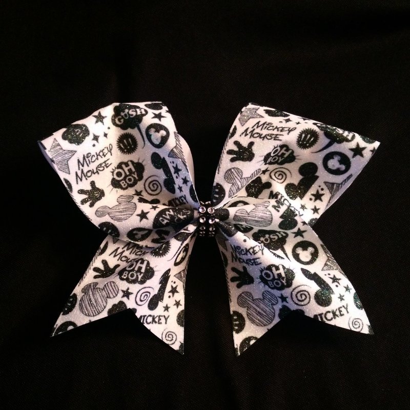 Mickey Comic Glitter Bow