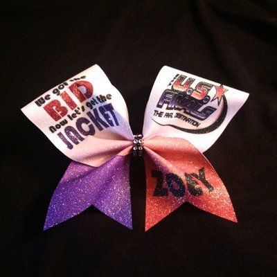 US Finals PERSONALIZED Glitter Bow