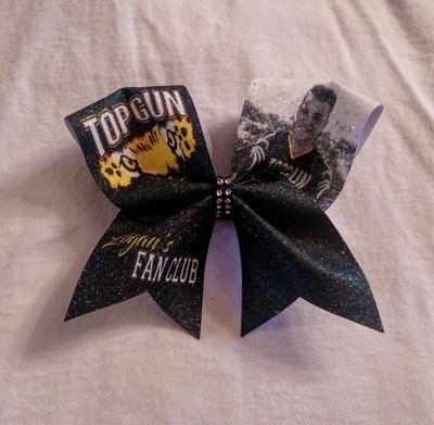 Logan's Fan Club Top Gun Glitter Bow