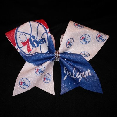 76ers PERSONALIZED Glitter Bow