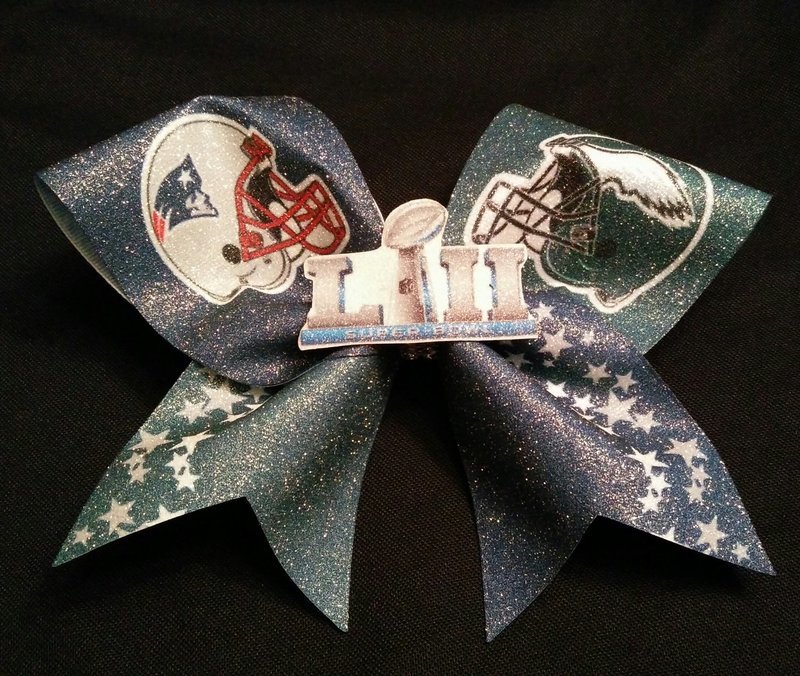 Super Bowl Glitter Bow